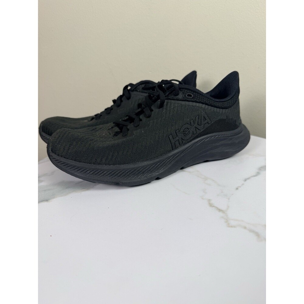 Hoka One One HOKA Solimar Size 7.5B Womens Triple Black EUC 1123075 BBLC